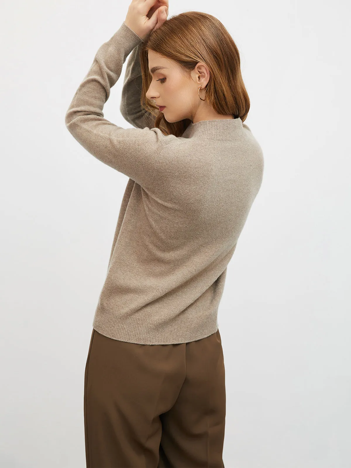 100% Merino Wool Mock Neck Sweater