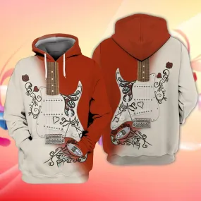 3D All Over Print Hoodie Shirt For Guitar Lovers, Sublimation Guitar Shirts For Men And Woman