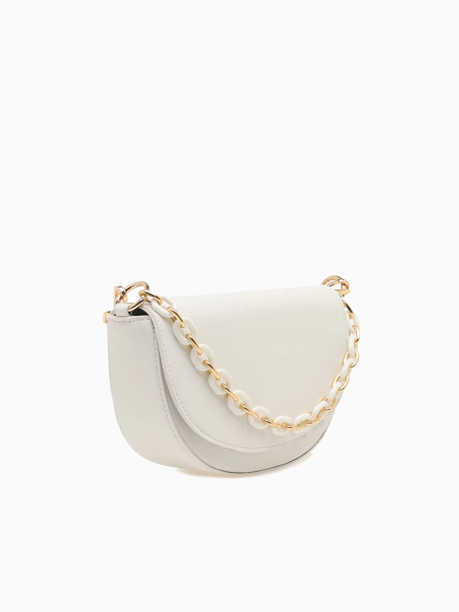 6024 Odette Flap Bag White