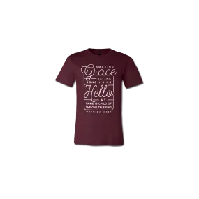 Amazing Grace Maroon Youth Tee