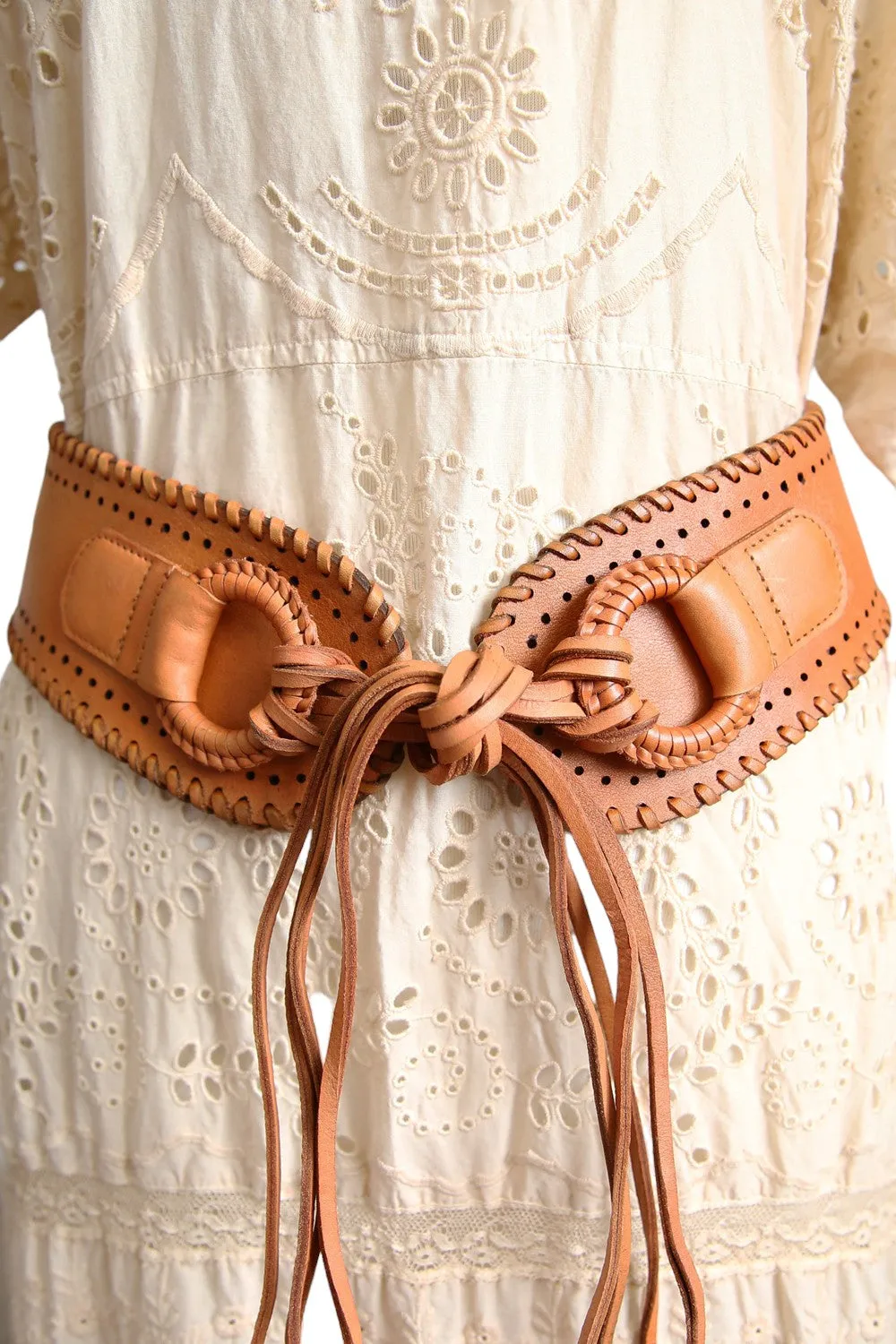 ART N' VINTAGE BLISS LEATHER BELT HONEY