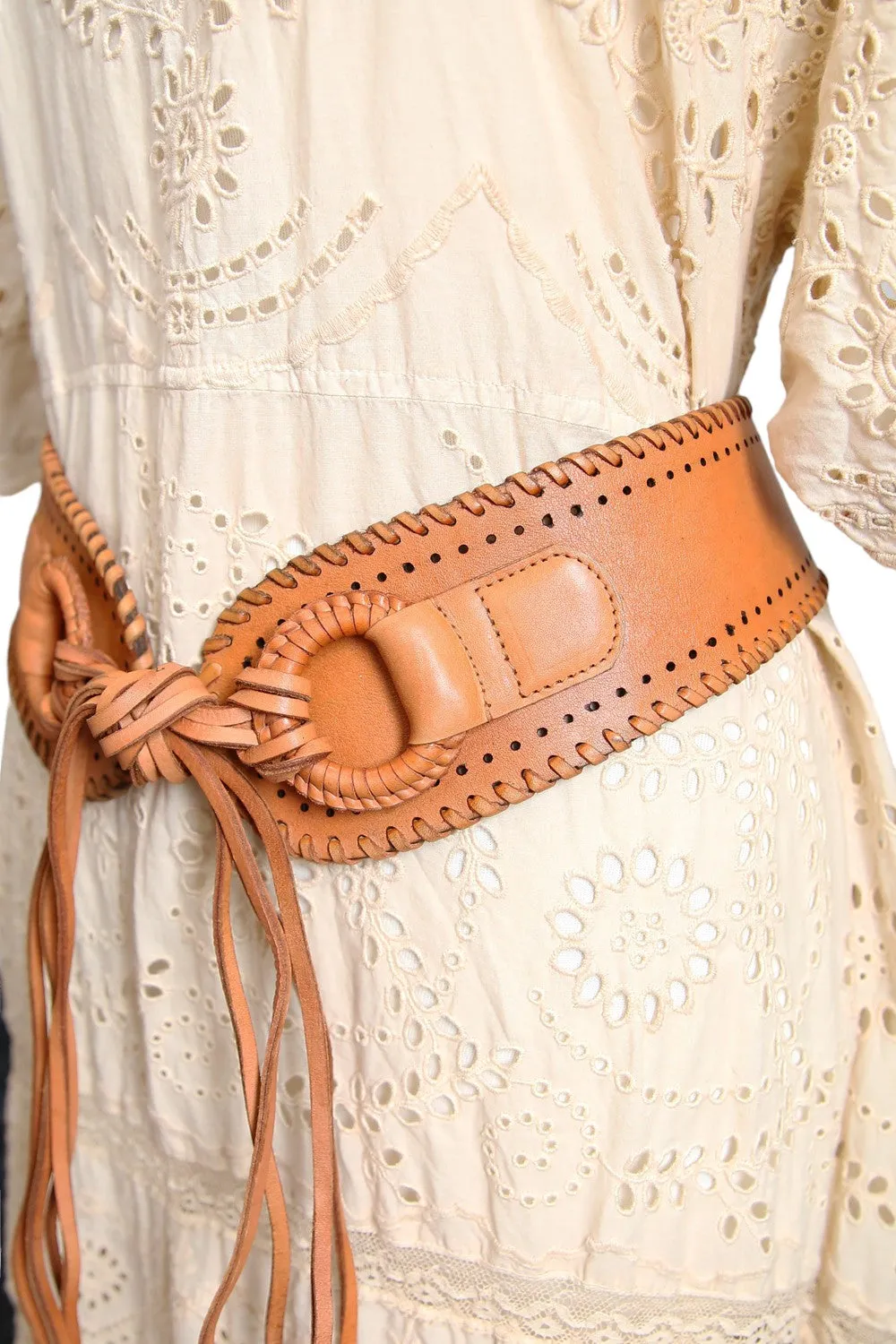 ART N' VINTAGE BLISS LEATHER BELT HONEY