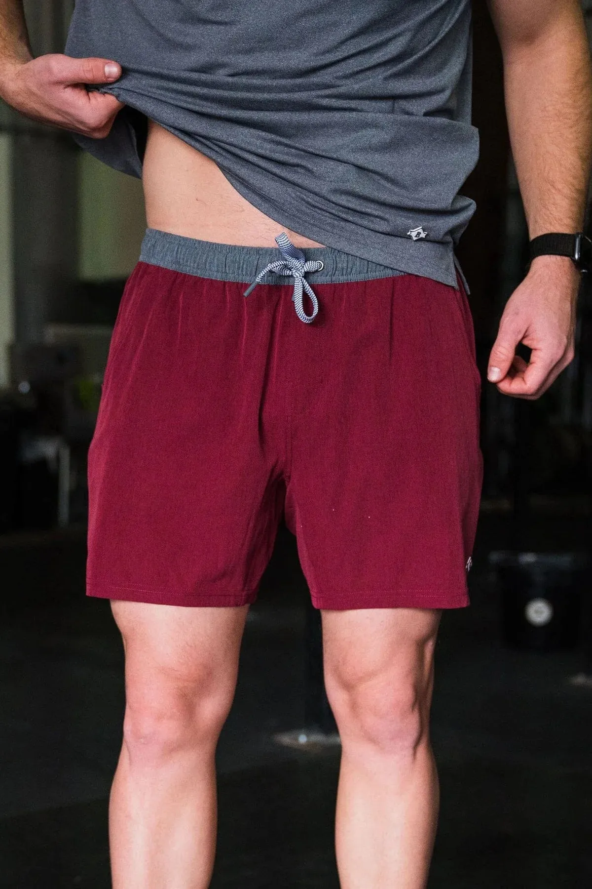 Athletic Short - Maroon - Burlebo