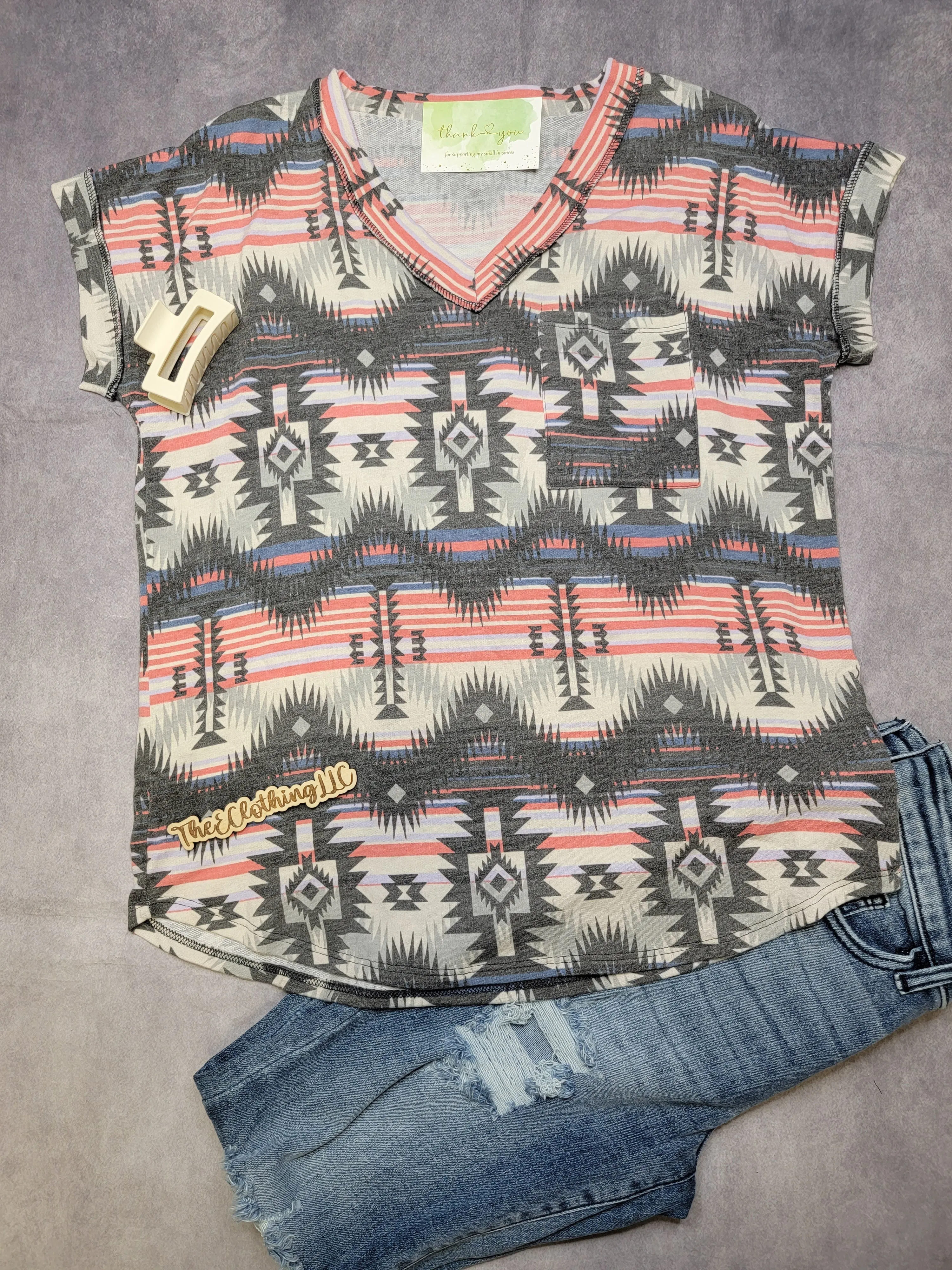 Aztec Top - Multi Color