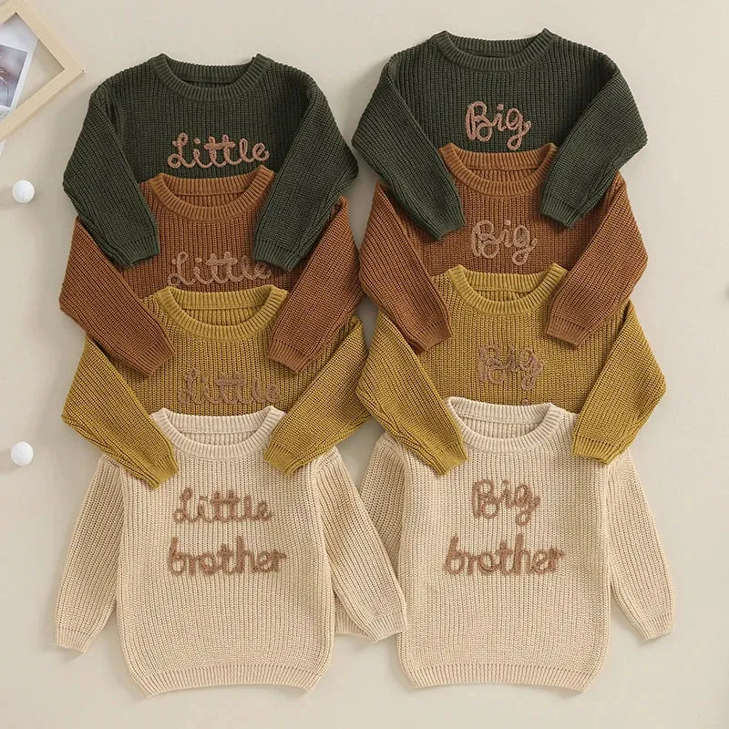 Baby Boys Deluxe Sweater - Brown - LITTLE BROTHER - Autumn