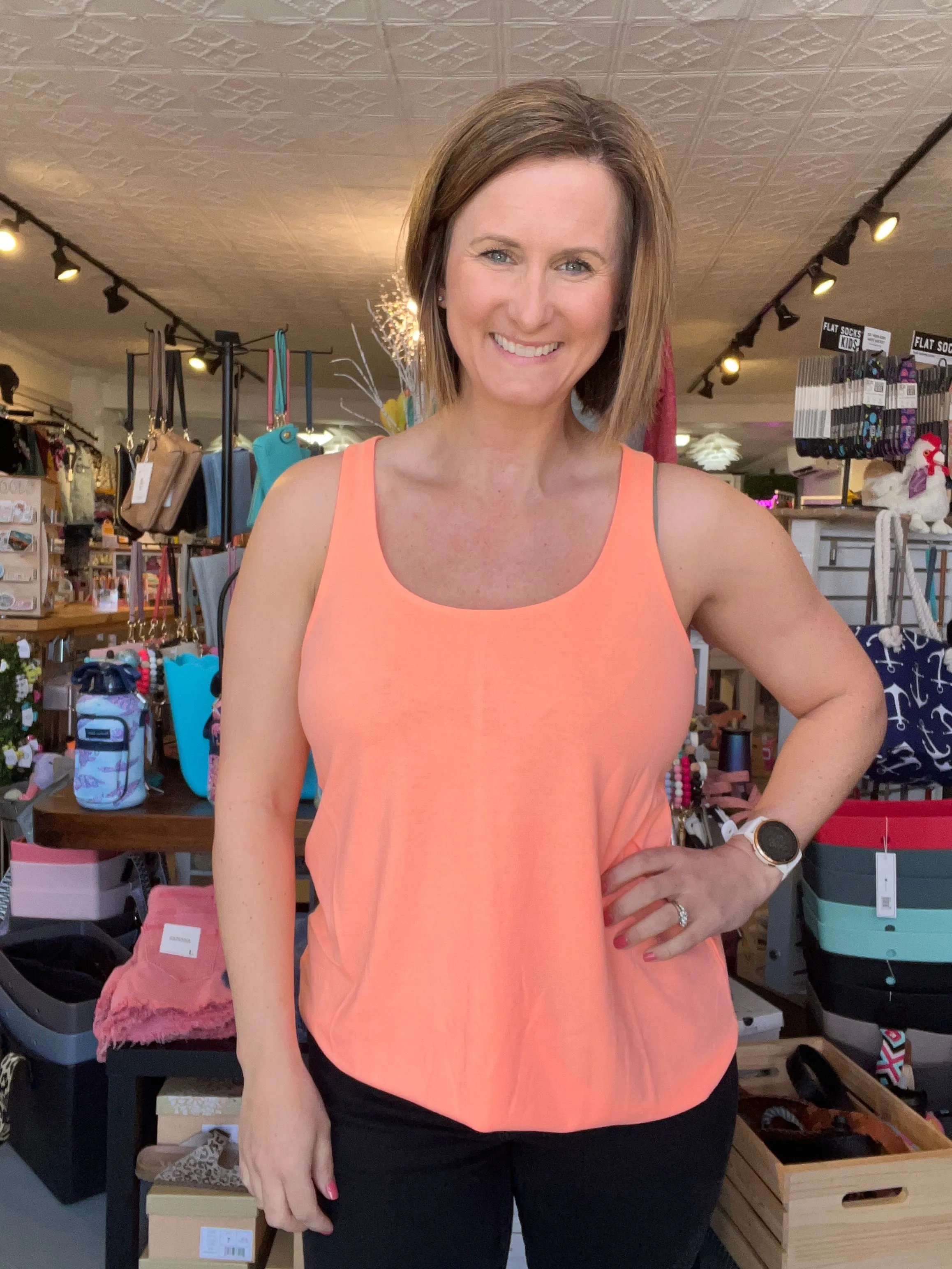 Beach Days Tank Summer Orange