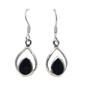 Betti Black Onyx stone earrings