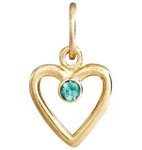 Birthstone Heart Charm With Alexandrite