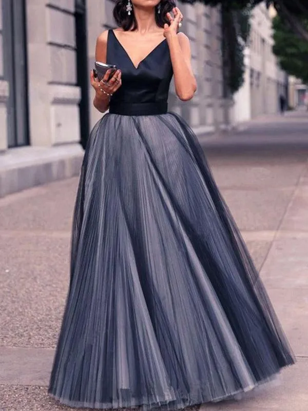 Black Bohemia V-Neck Maxi Evening Dress