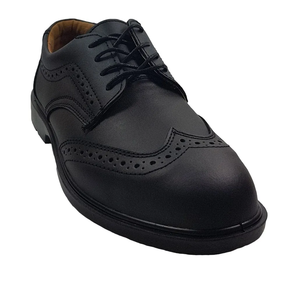 Blackrock Brogue Black Leather Safety Shoes