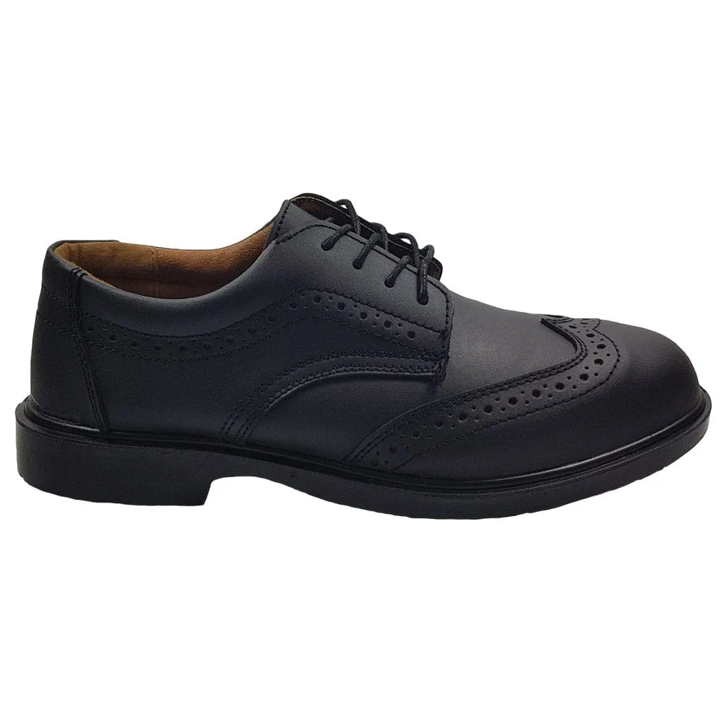 Blackrock Brogue Black Leather Safety Shoes