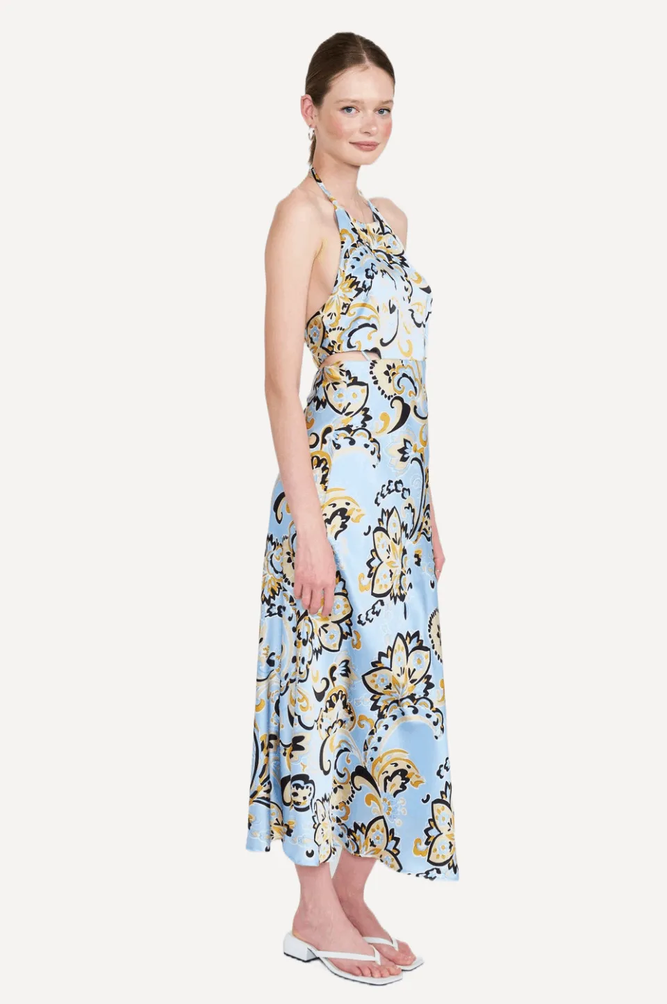 Blue Paisley Maxi Dress