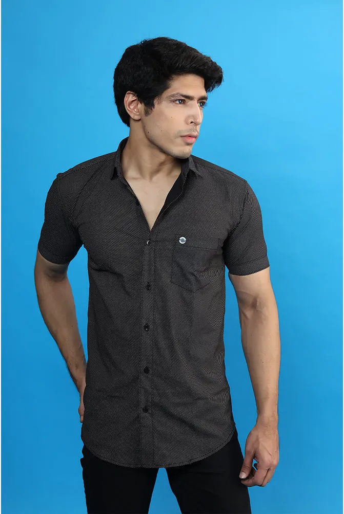 Casual Half Sleeve Shirts - Best Men Casual Black Shirt