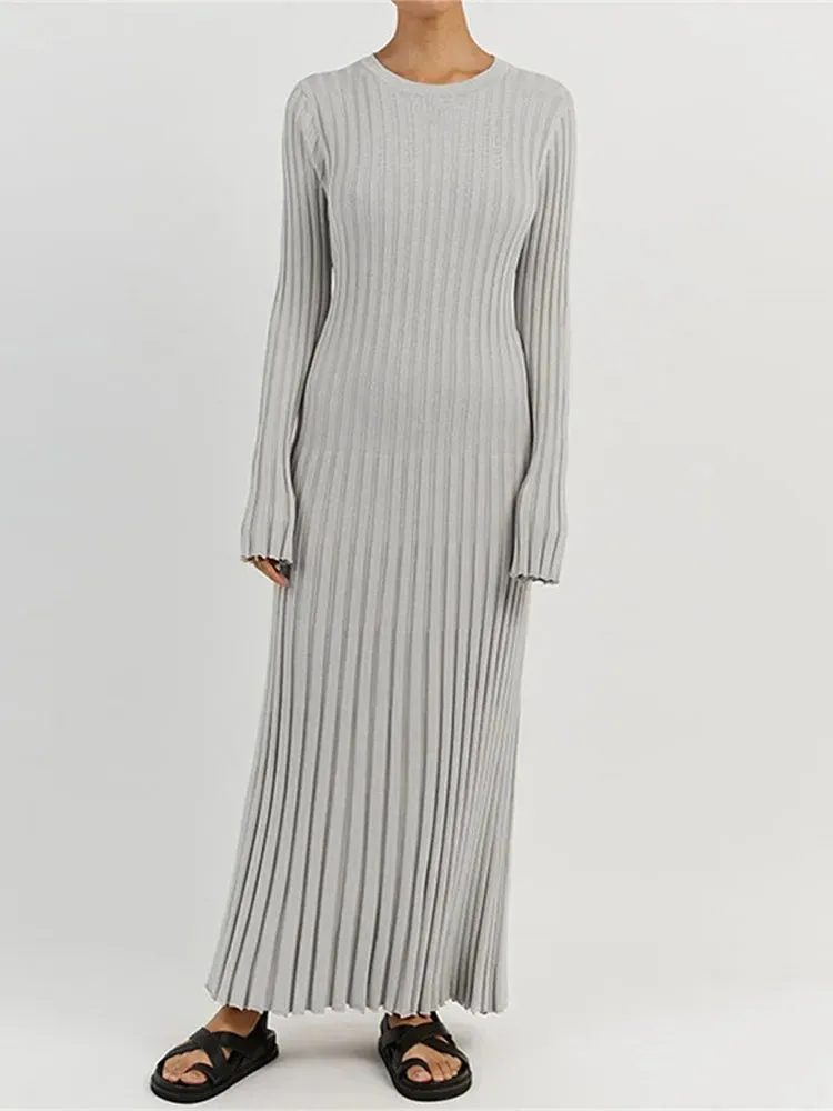 Chic Ribbed Knit Dress - Upgrade Your Winter Style