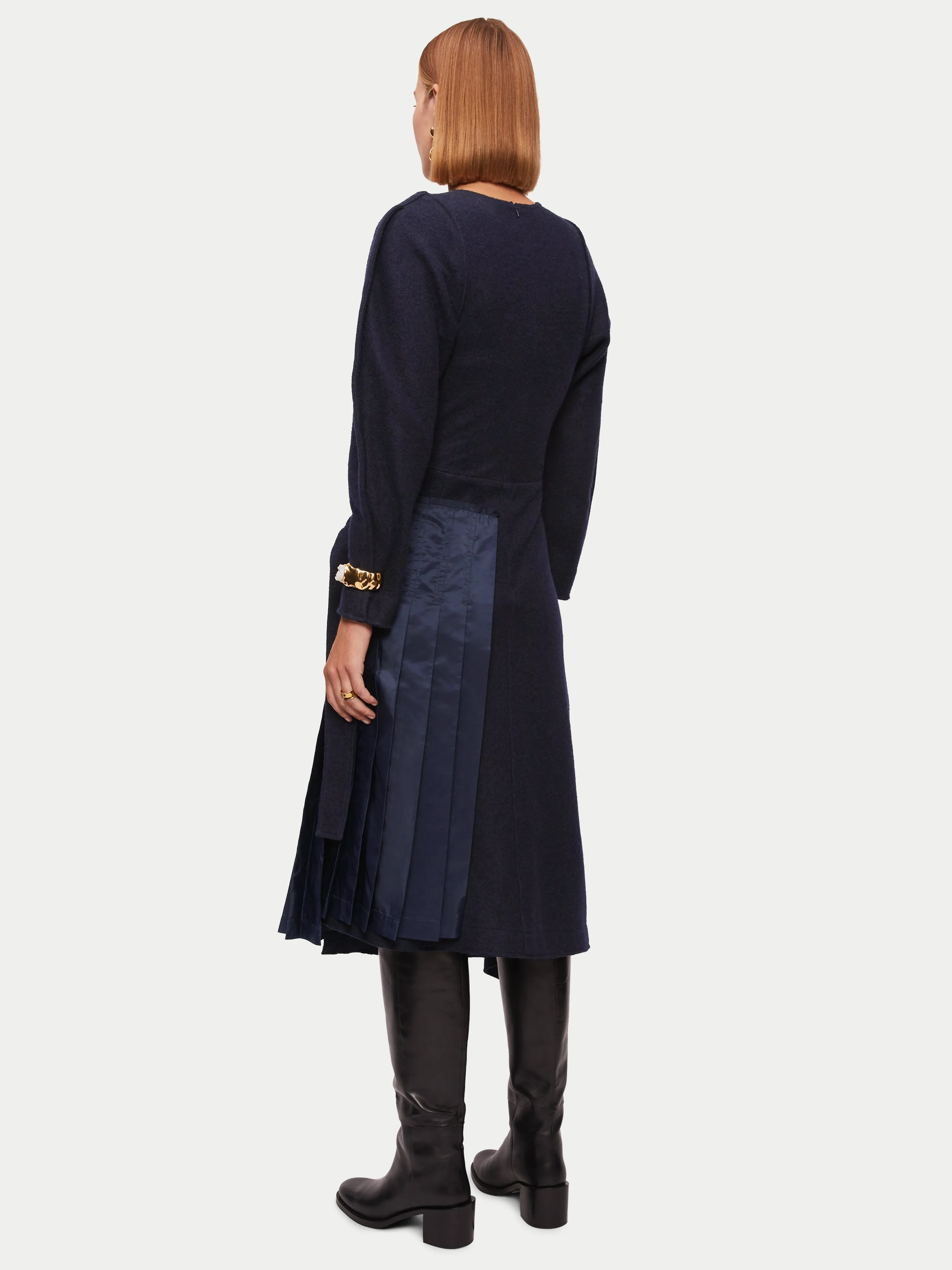 Collagerie Pleated Kilt Dress | Navy