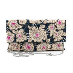 Half Flap Clutch | Navy