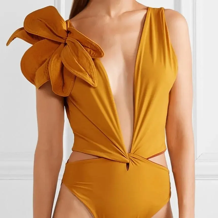 Hazel Elegant Luxe One-Piece Swimsuit