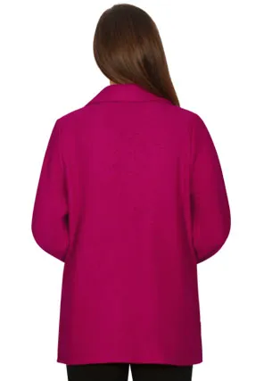 Jillian Boiled Wool Zip Jacket (Cerise or Clover)