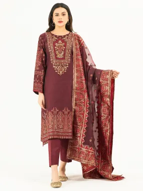 Limelight Maroon Jacquard 3-Piece Suit (P7225SU)