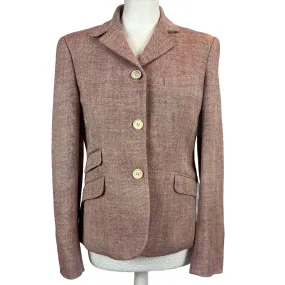 Loro Piana Pink Herringbone Linen &  Silk Jacket S