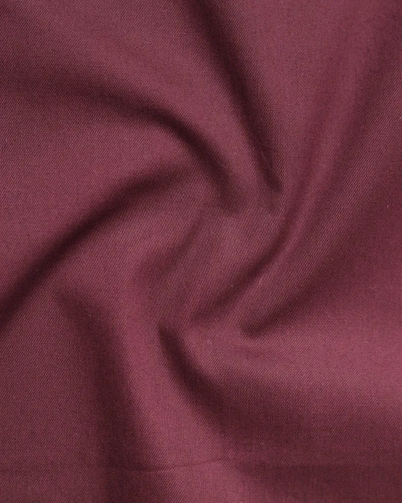 Maroon Color Affordable Solid Cotton Shirt