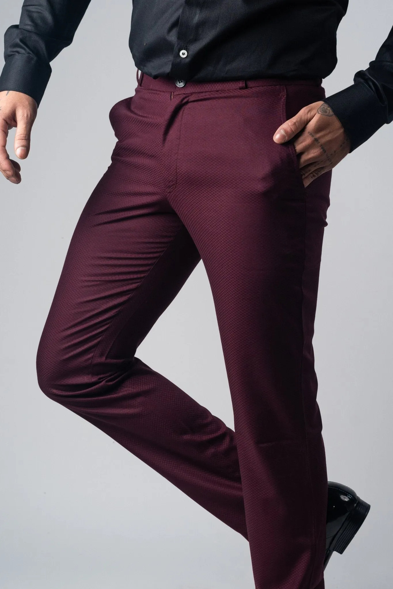 Maroon Color Formal Cotton Pant for Men