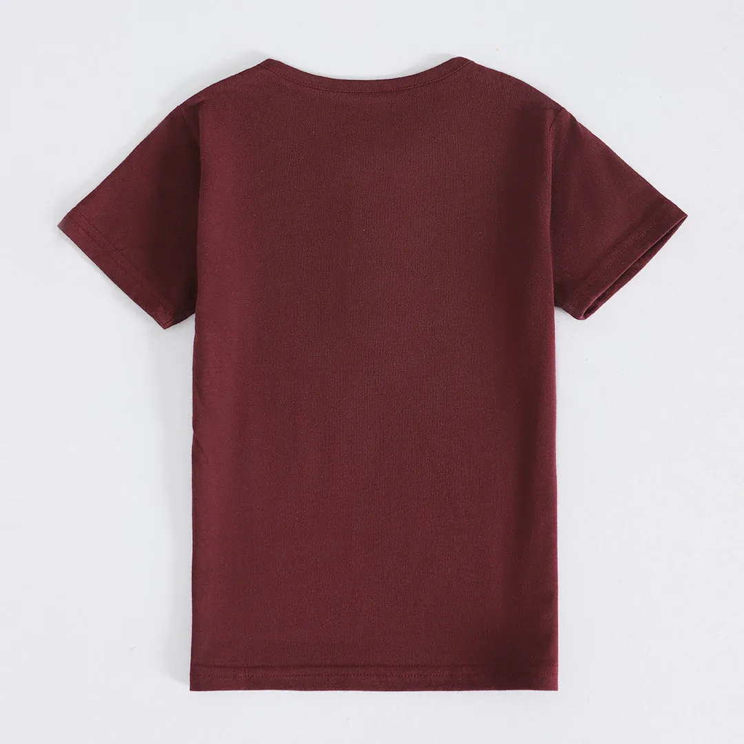 Maroon Kids Henley