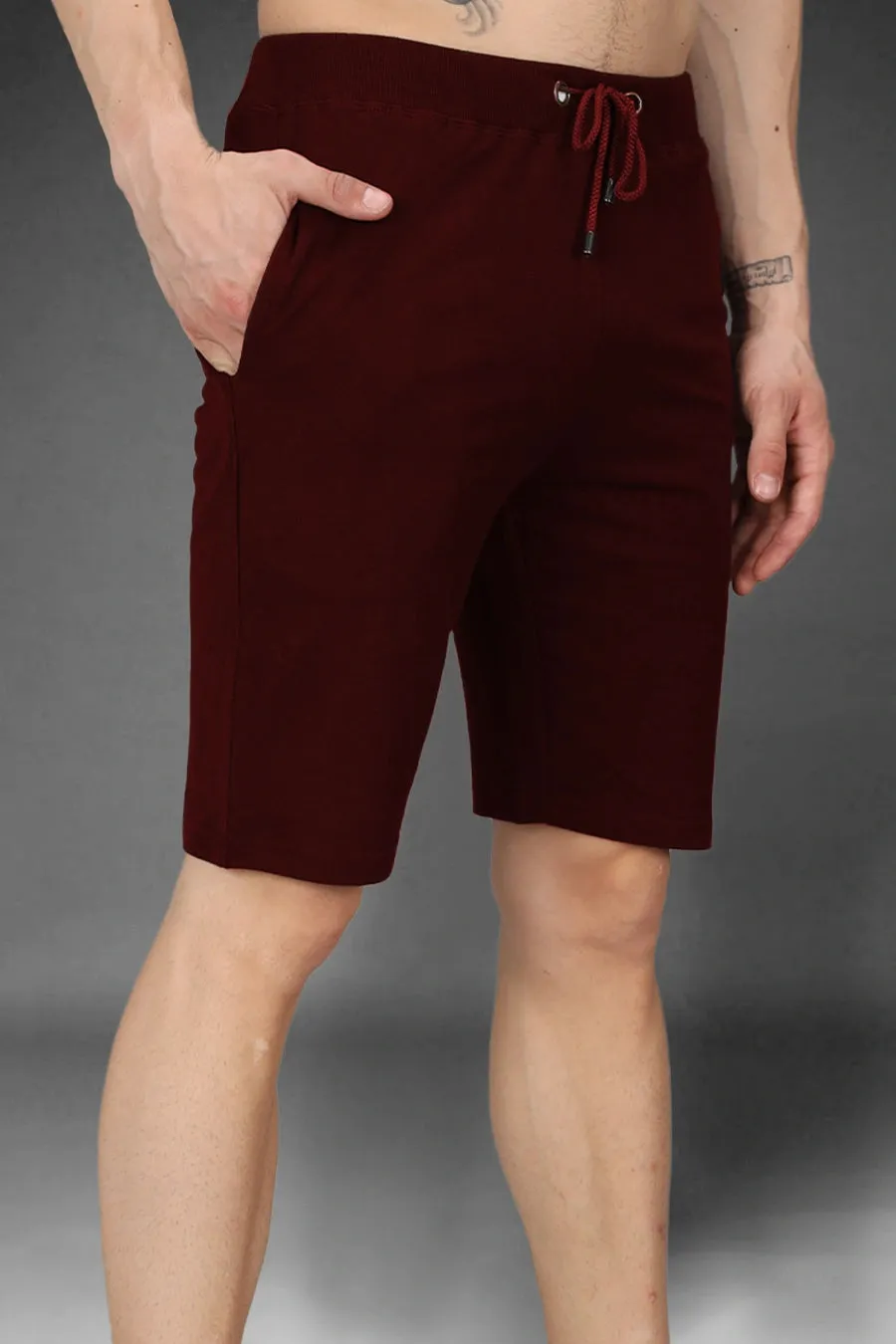 Maroon - Terry Shorts