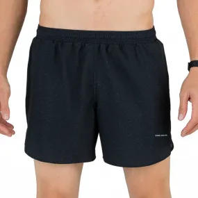 MEN'S STRETCH 5" STRIKER SPLIT RUNNING SHORT- CYPHER BLK/TITANIUM