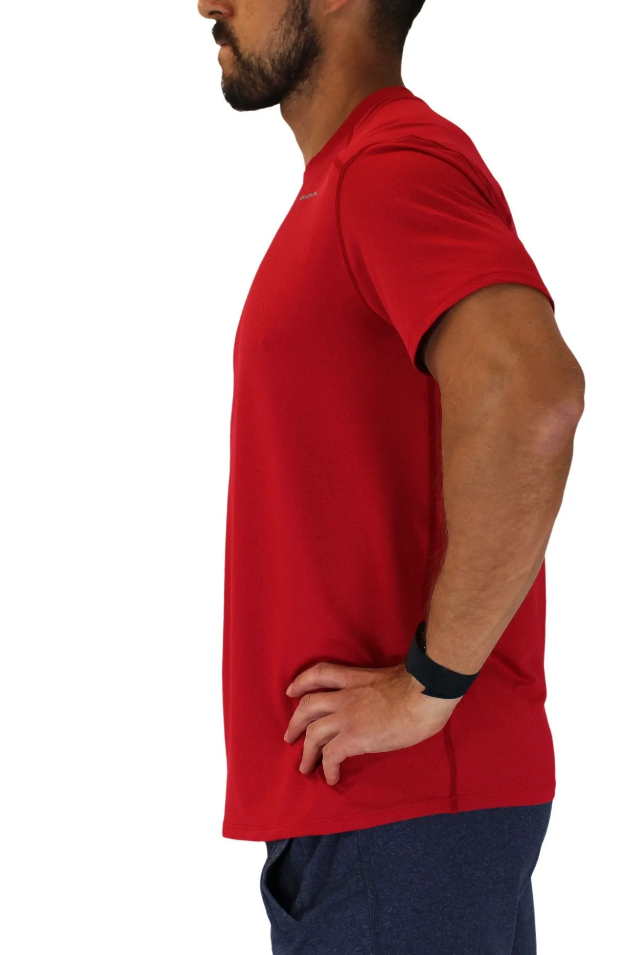 Men's Versatex Canyon Short Sleeve Running Shirt- Red