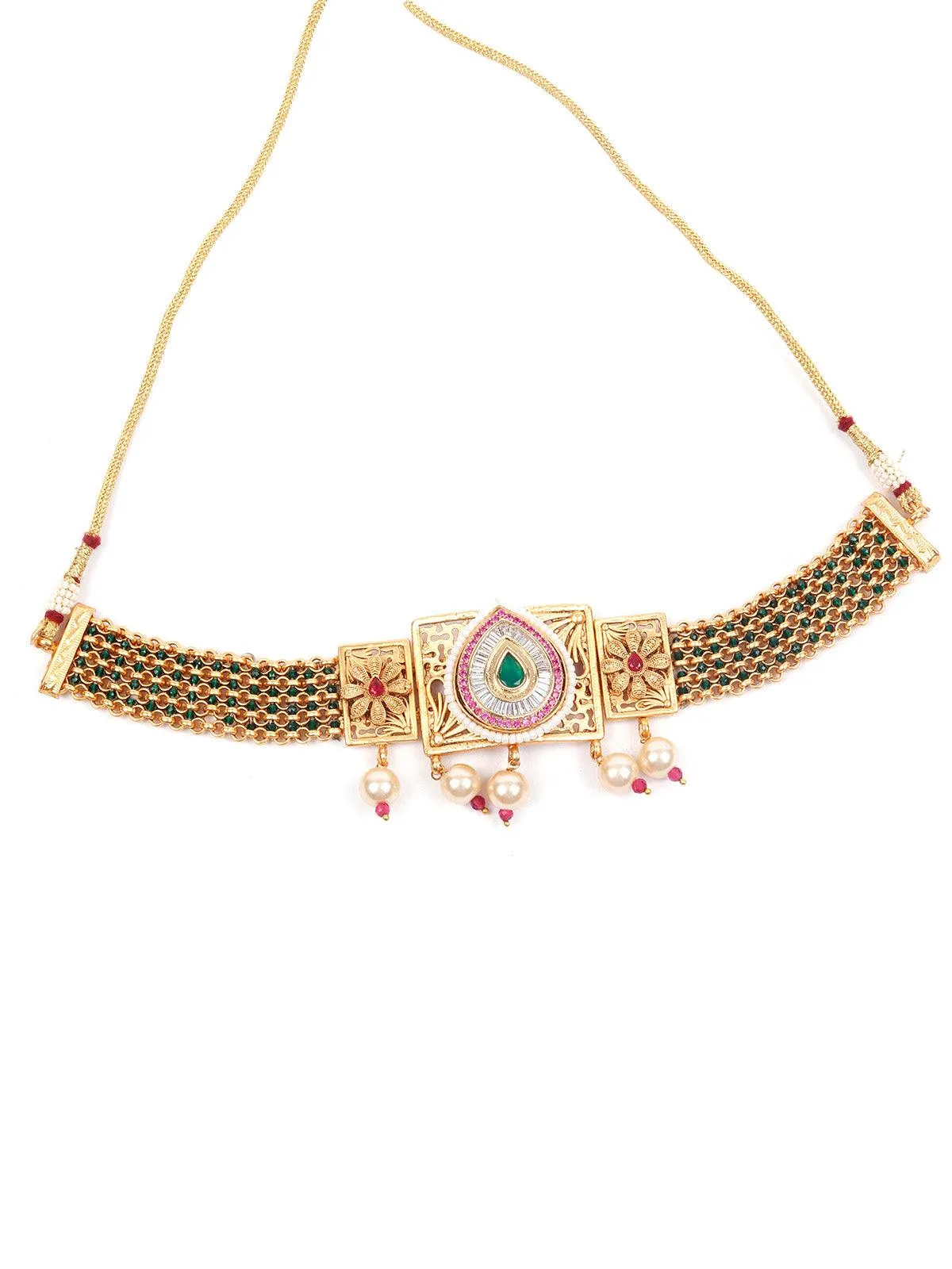 Odette Beautiful Gold Choker Set For Women