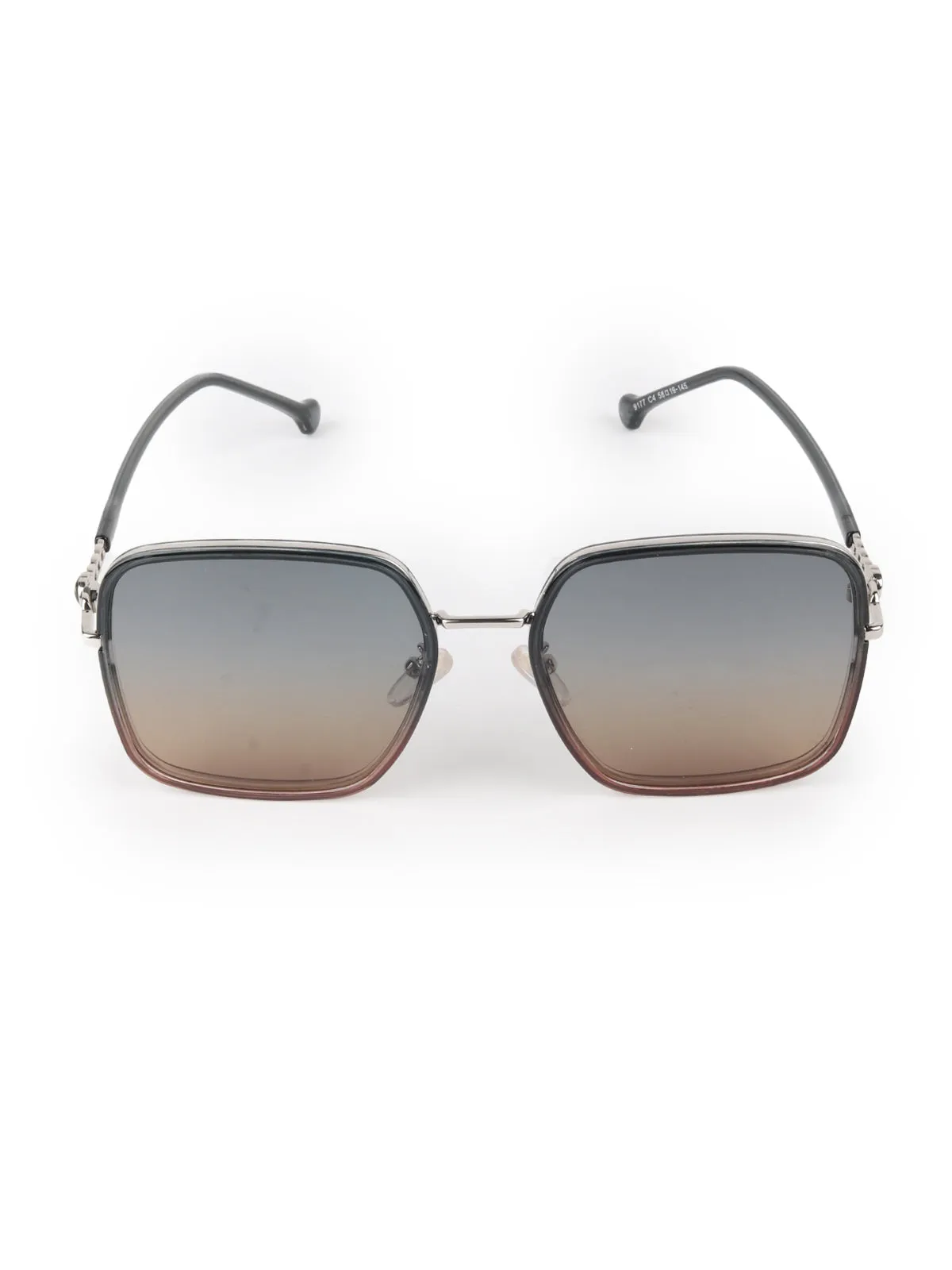 Odette Black Acrylic Oversized Sunglasses for Women