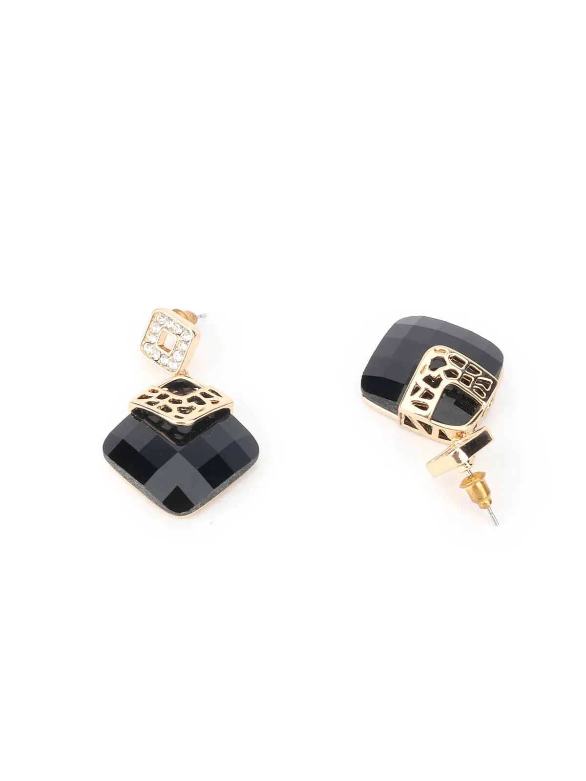 Odette Black Studs Earring For Women