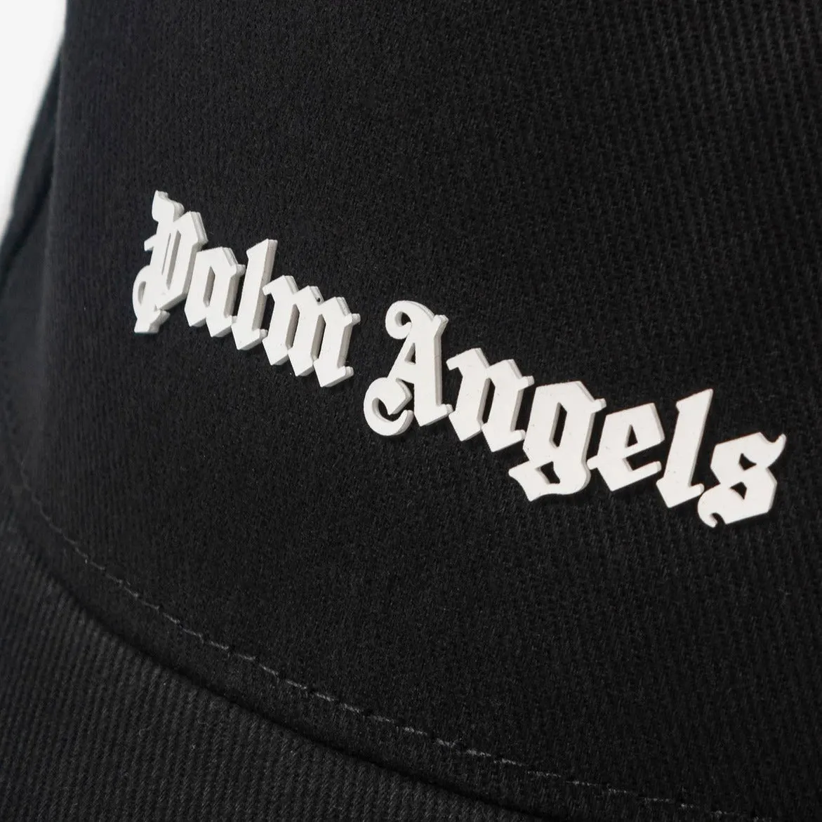 Palm Angels Rubberized Logo Baseball Cap Black