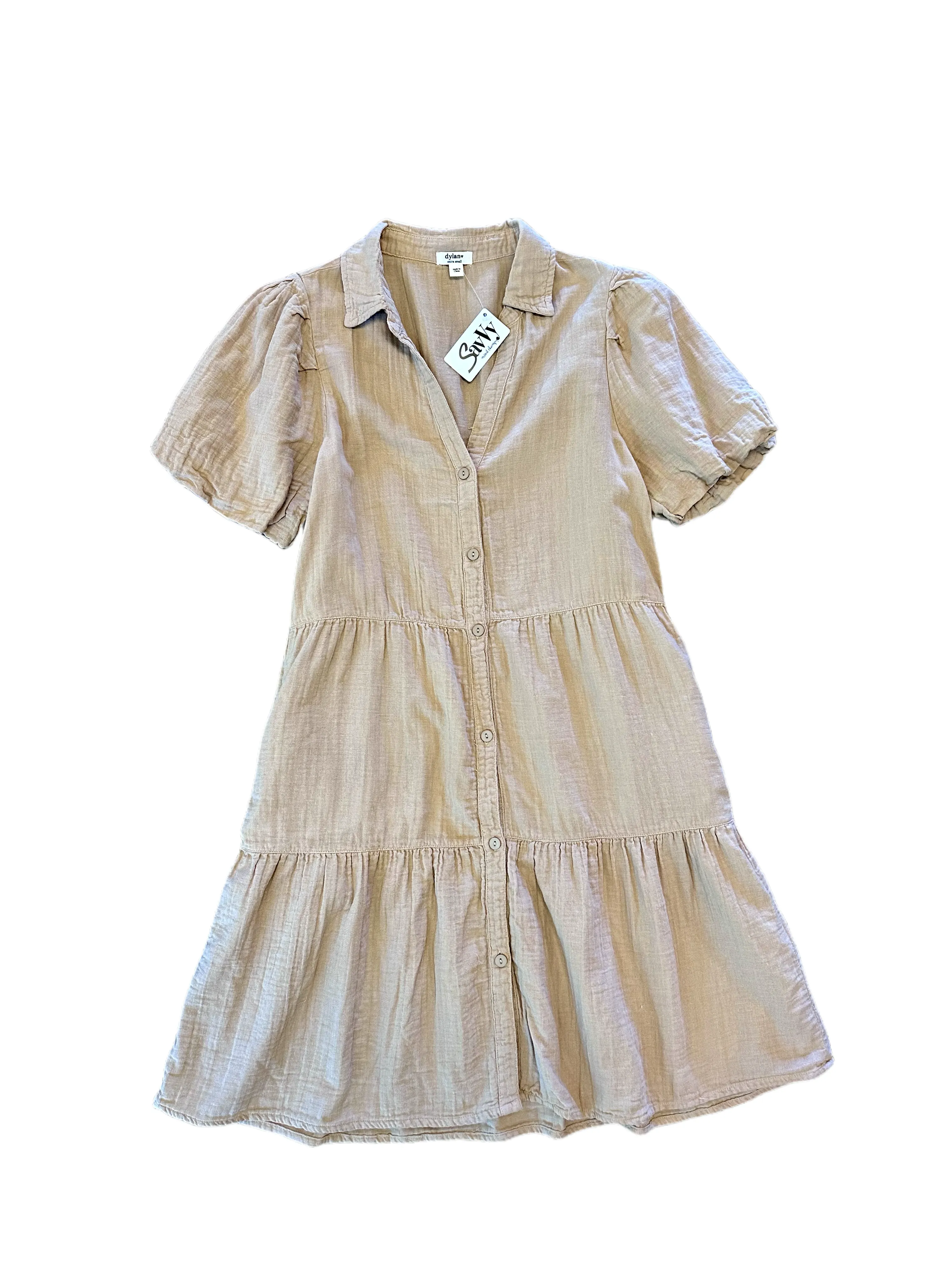 Parker Gauze Dress in khaki by Dylan