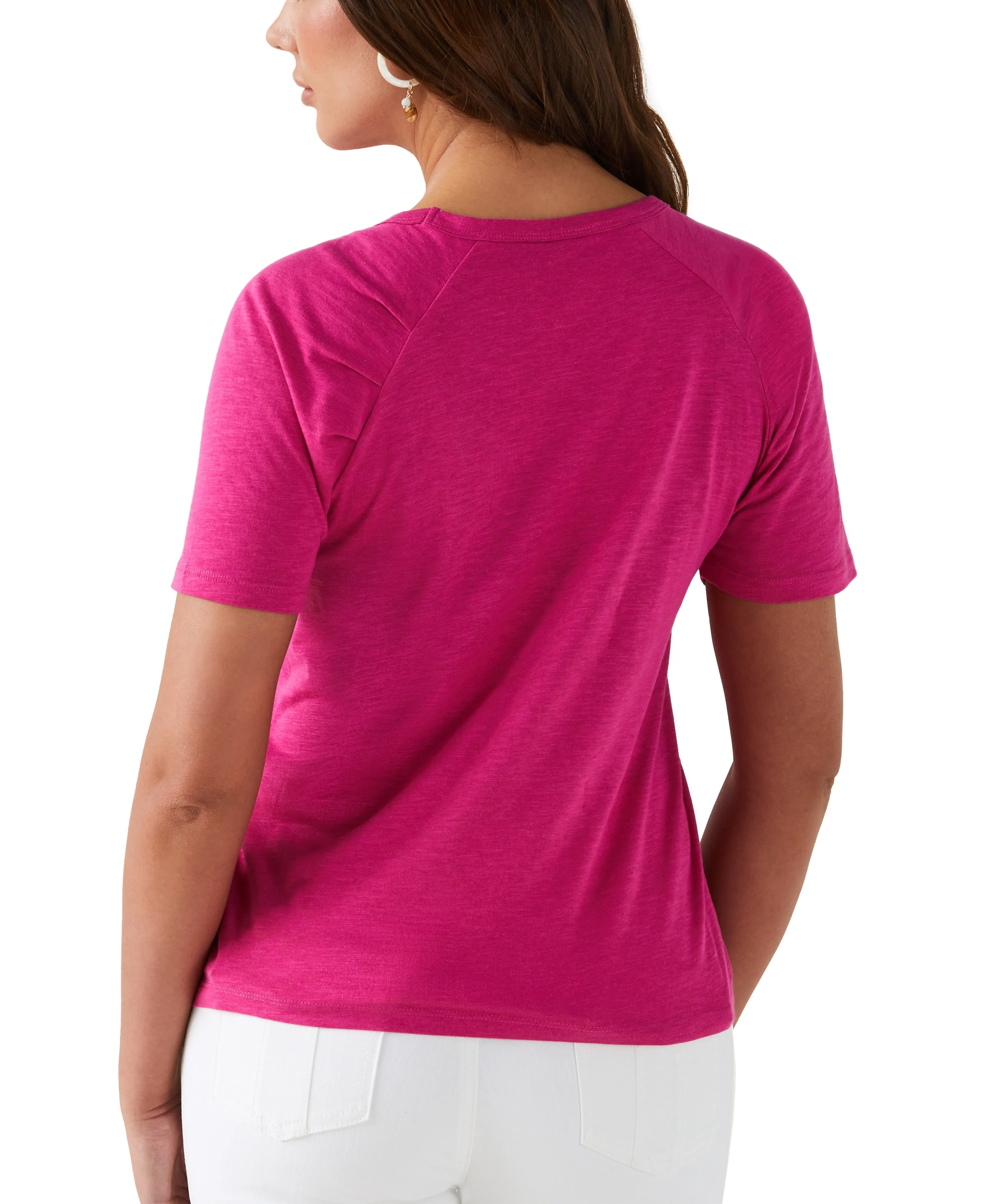 Petite Pleated Raglan Sleeve Tee