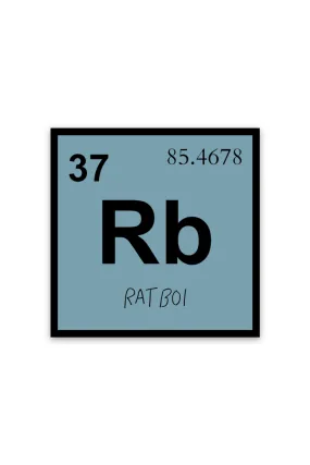 RAT BOI PERIODIC TABLE STICKER IN OCEAN