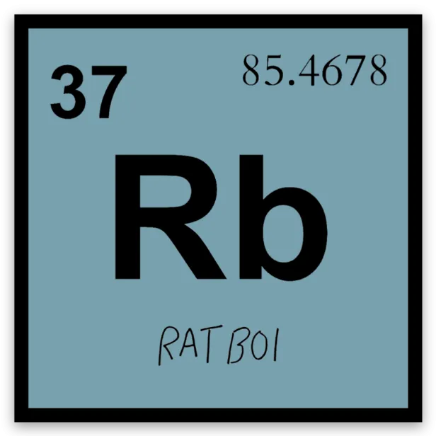 RAT BOI PERIODIC TABLE STICKER IN OCEAN