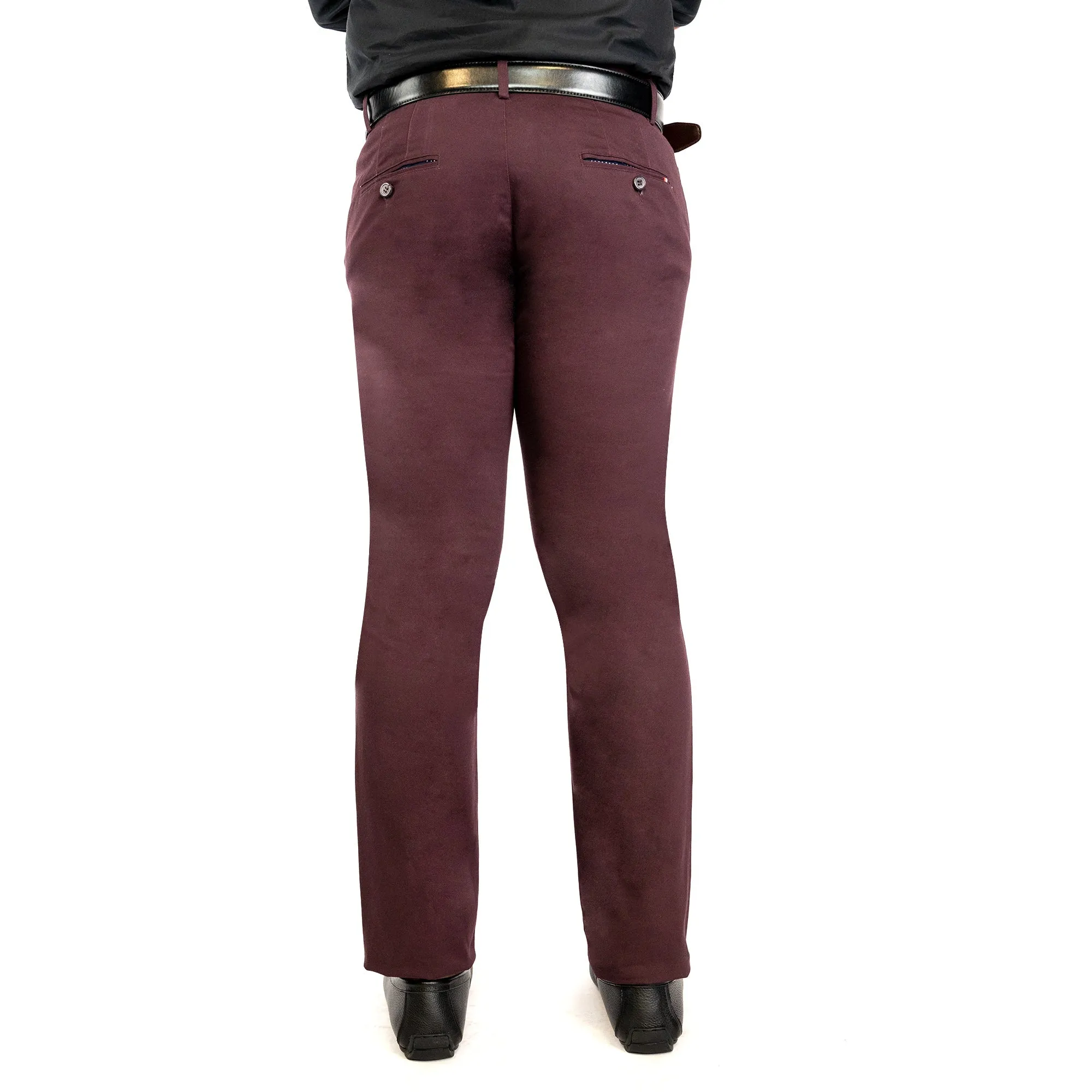 Regular Fit Maroon Chinos