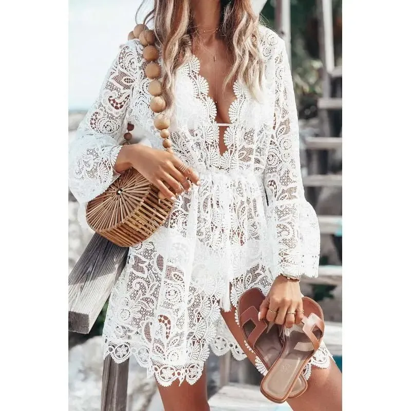 Sahara Elegant Crochet Beach Cover Up