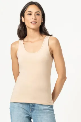 Scoop Layering Tank in nude by Lilla P