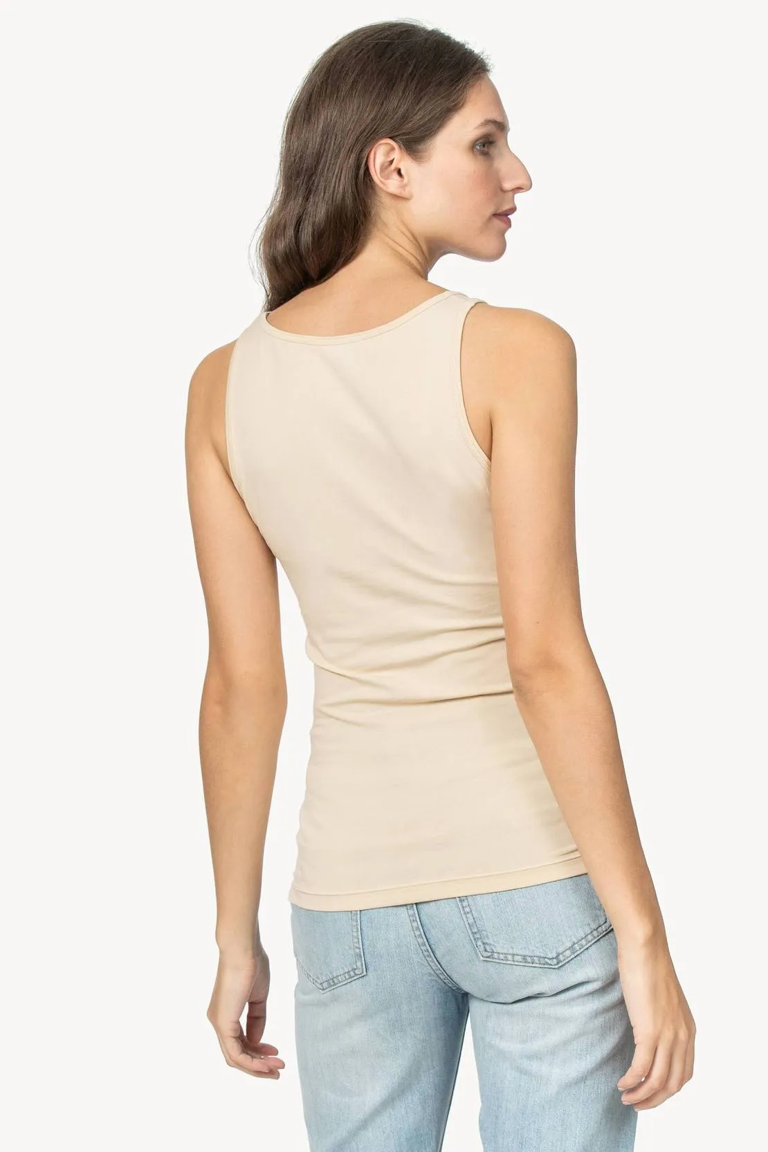 Scoop Layering Tank in nude by Lilla P