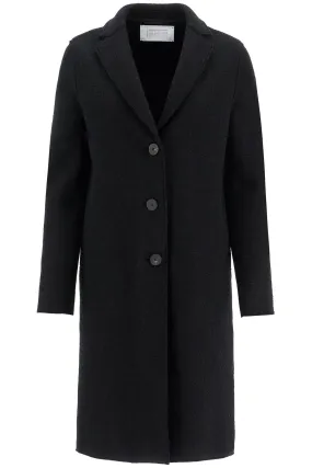 SINGLE-BREASTED WOOL COAT IN BOILED