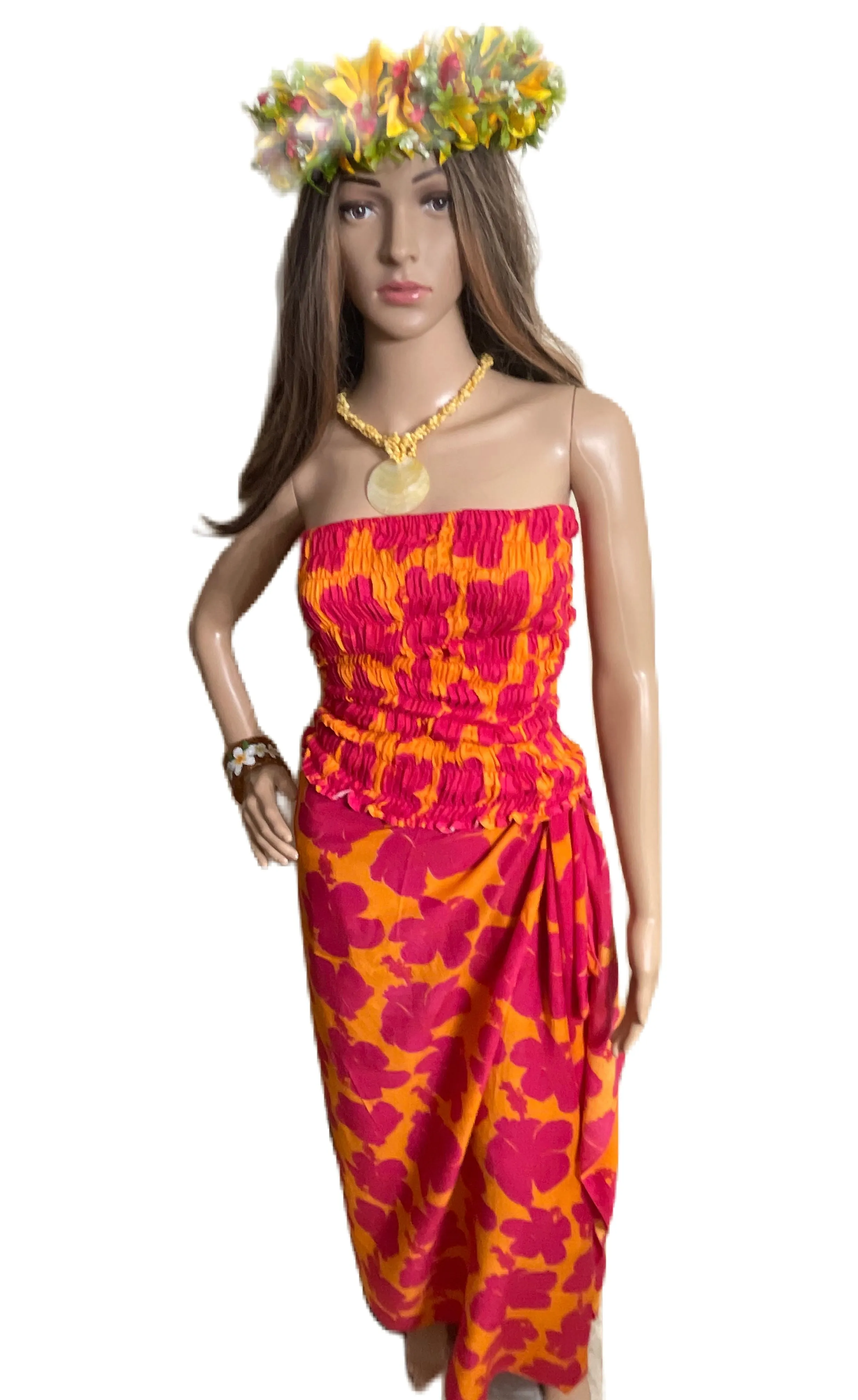 Sunny Hibiscus lava lava Set (one size)