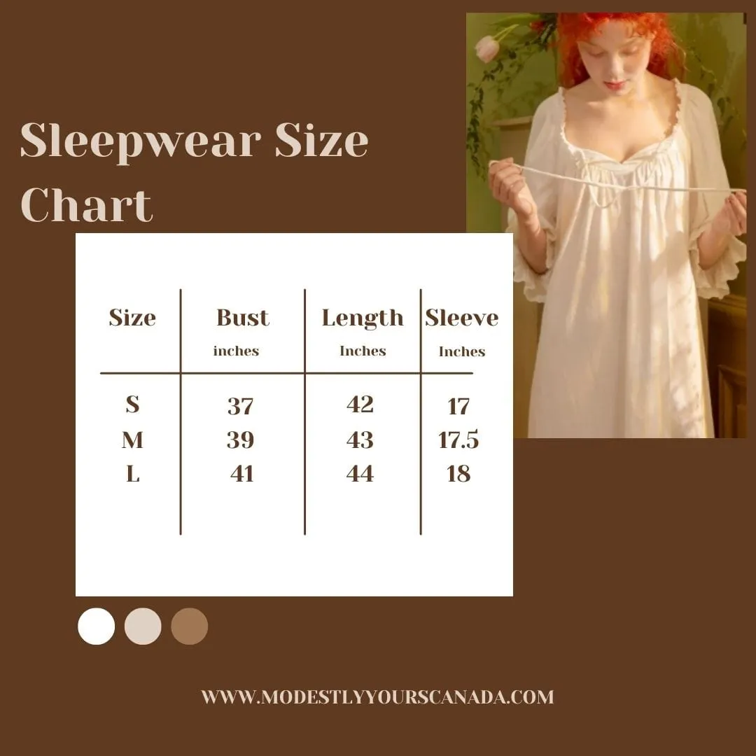 Victorian Sleepwear, S, M, L