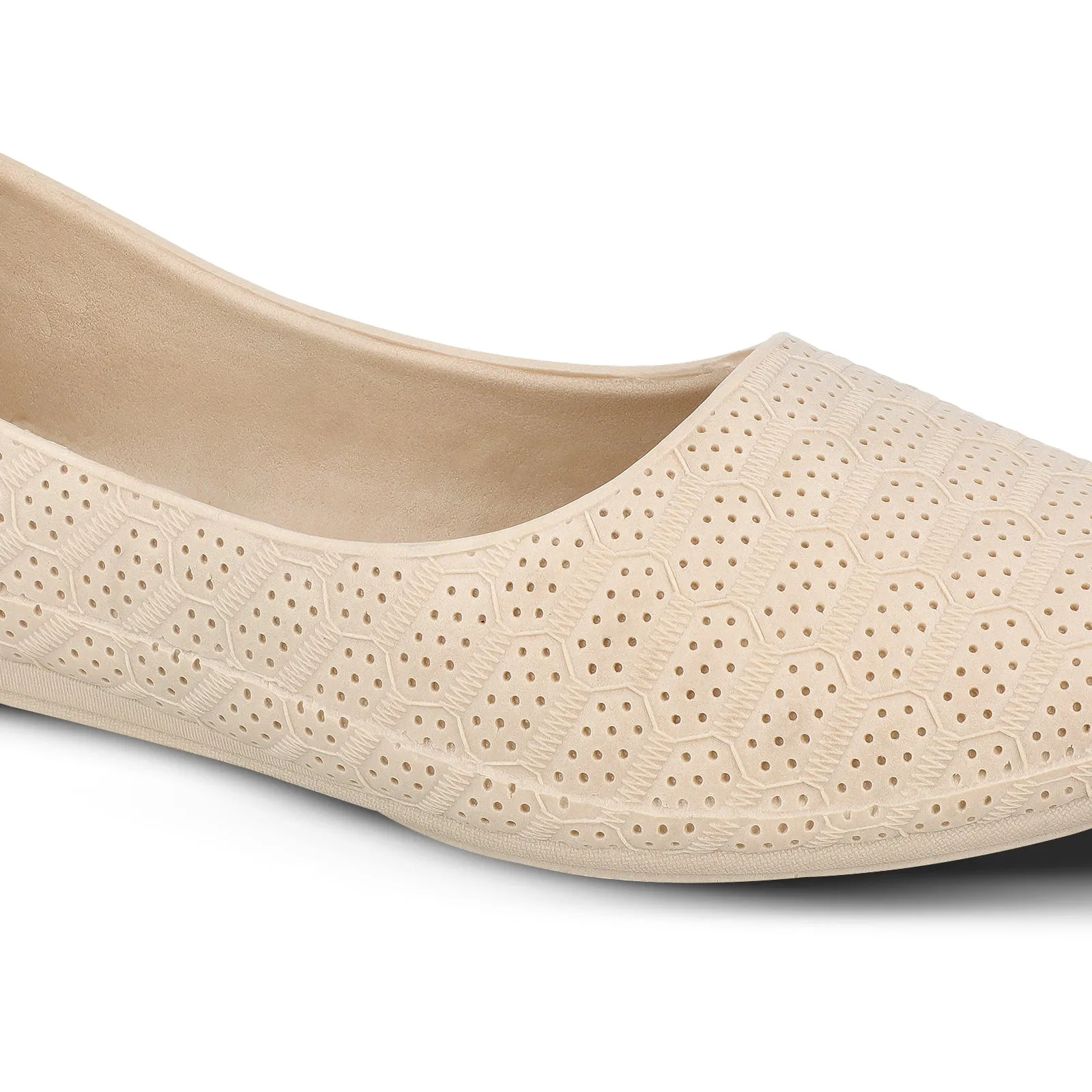 Walkaroo Go Womens Melange Belly Shoes - 12801 Beige