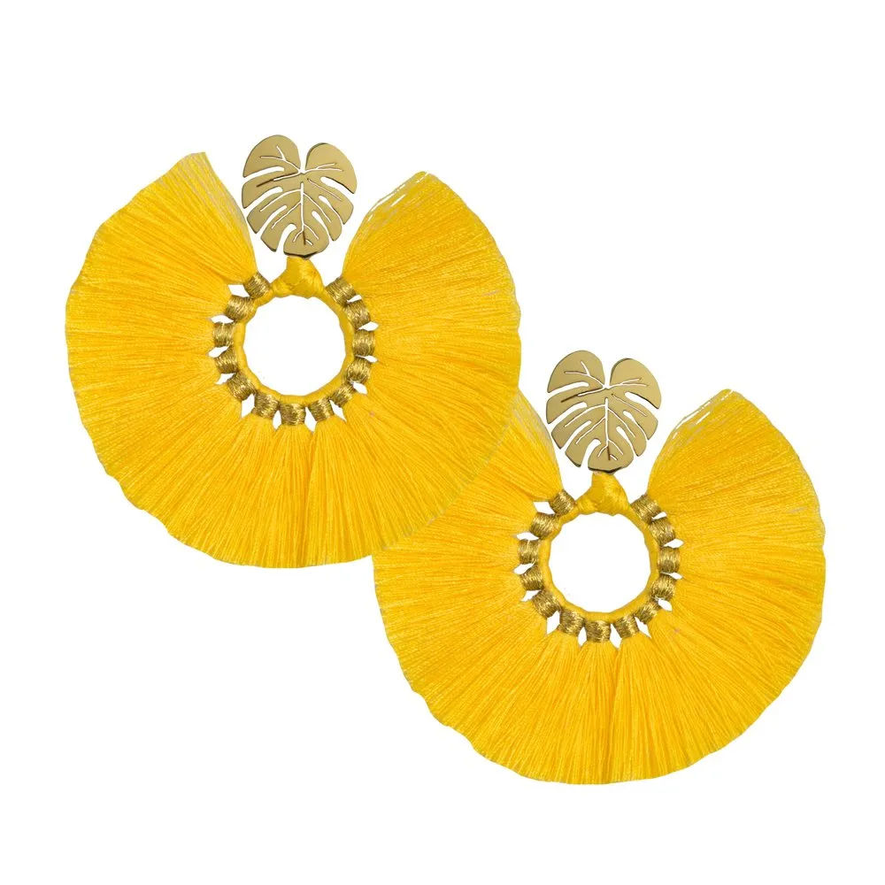 Yellow Wild Flower Earrings