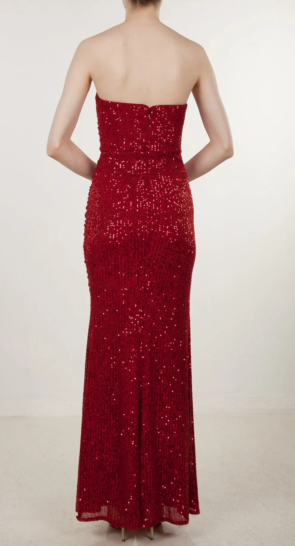 Zoe Sequin Dress Red